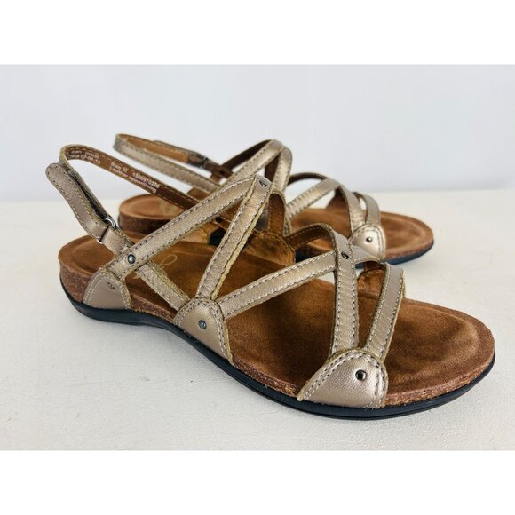 Dansko Jovie Metallic Pewter Leather Strappy Sandals, Women's EU Sz 37 - Picture 2 of 9